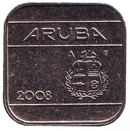 Монета 50 центов. 2008 год, Аруба.