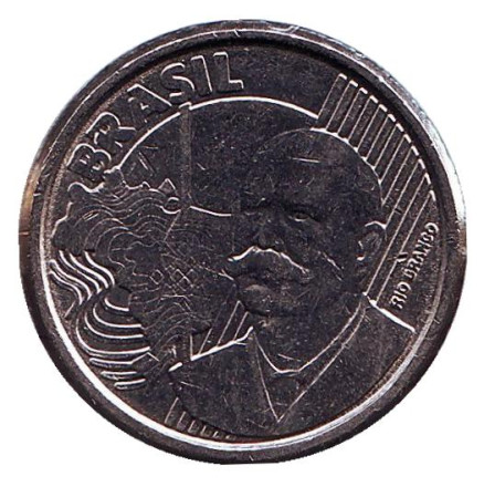 Монета 50 сентаво. 2018 год, Бразилия. Хосе Паранхос.