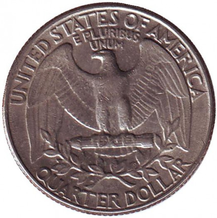 Монета 25 центов. 1982 (D) год, США. Вашингтон.