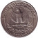 Монета 25 центов. 1982 (D) год, США. Вашингтон.