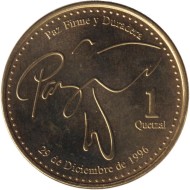 Монета 1 кетцаль. 2019 год, Гватемала.