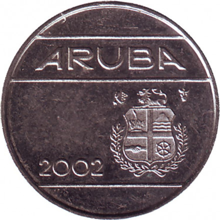 Монета 10 центов. 2002 год, Аруба. Монета 10 центов. 2002 год, Аруба.