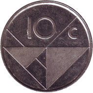 Монета 10 центов. 2002 год, Аруба. Монета 10 центов. 2002 год, Аруба.