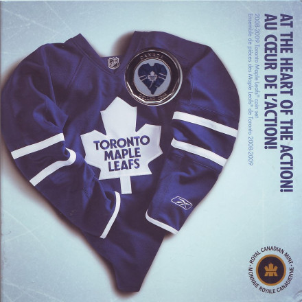 Хоккейный клуб "Торонто Мейпл Лифс". Годовой набор монет Канады. (7 шт.), 2009 год, Канада.