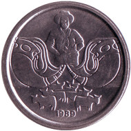 Монета 1 сентаво. 1989 год, Бразилия. Пастух. Монета 1 сентаво. 1989 год, Бразилия. Пастух.
