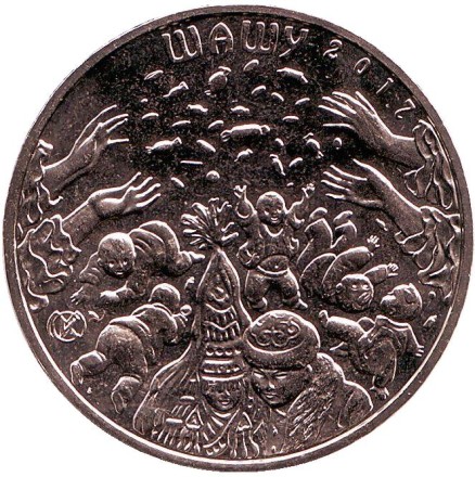 Монета 100 тенге. 2017 год, Казахстан. Шашу. Национальные обряды.