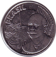 Монета 50 сентаво. 2002 год, Бразилия. Хосе Паранхос. Монета 50 сентаво. 2002 год, Бразилия. Хосе Паранхос.