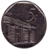 Монета 5 сентаво. 2006 год, Куба. Вар. 1. Монета 5 сентаво. 2006 год, Куба. Вар. 1.