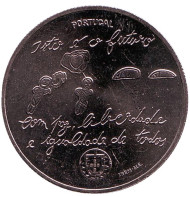 Монета 5 евро. 2017 год, Португалия. Молодежь и будущее. Монета 5 евро. 2017 год, Португалия. Молодежь и будущее.