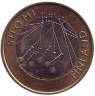 Монета 5 евро. 2010 год, Финляндия. Сатакунта. Монета 5 евро. 2010 год, Финляндия. Сатакунта.