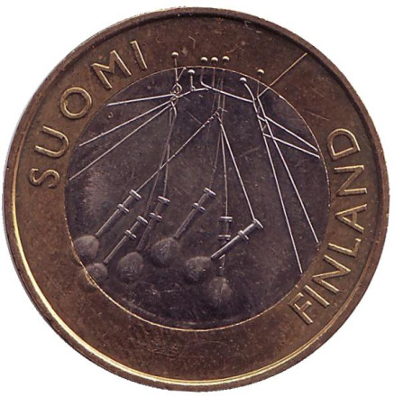 Монета 5 евро. 2010 год, Финляндия. Сатакунта.