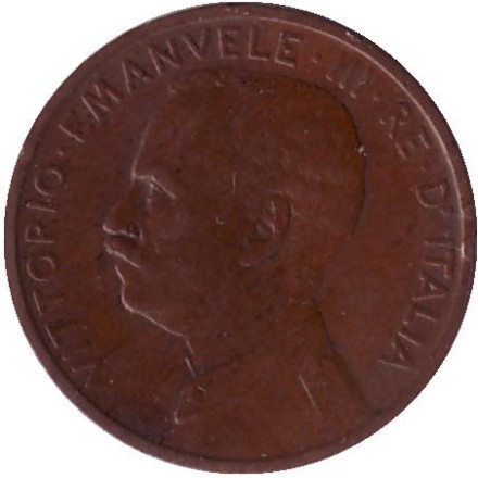 Монета 1 чентезимо. 1909 год, Италия. Монета 1 чентезимо. 1909 год, Италия.