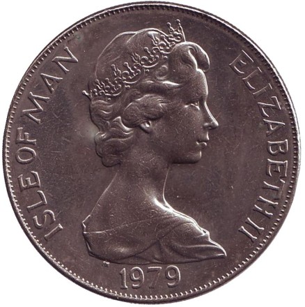 Монета 1 крона. 1979 год, Остров Мэн. 1000 лет Тинвальду. Каракка. Монета 1 крона. 1979 год, Остров Мэн. 1000 лет Тинвальду. Каракка.