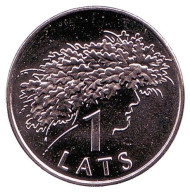 Монета 1 лат, 2006 год, Латвия. Дубовый венок. (Праздник Лиго). Монета 1 лат, 2006 год, Латвия. Дубовый венок. (Праздник Лиго).