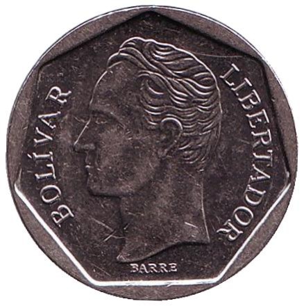 Монета 20 боливаров. 1998 год, Венесуэла. Монета 20 боливаров. 1998 год, Венесуэла.