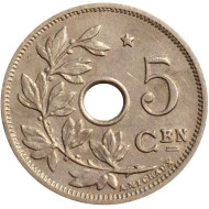 Монета 5 сантимов. 1931 год, Бельгия. (Звезда на реверсе) Монета 5 сантимов. 1931 год, Бельгия. (Звезда на реверсе)
