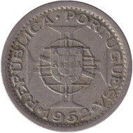 Монета 2,5 эскудо. 1952 год, Гвинея-Бисау. Монета 2,5 эскудо. 1952 год, Гвинея-Бисау.