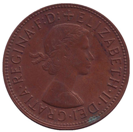 Монета 1 пенни. 1964 год, Австралия. (Без точки после "PENNY") Кенгуру. Монета 1 пенни. 1964 год, Австралия. (Без точки после "PENNY") Кенгуру.