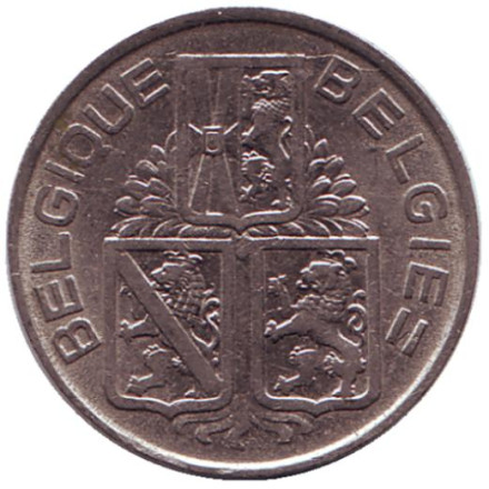 Монета 1 франк. 1939 год, Бельгия. (Belgique-Belgie)