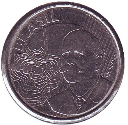 Монета 50 сентаво. 2005 год, Бразилия. Хосе Паранхос.
