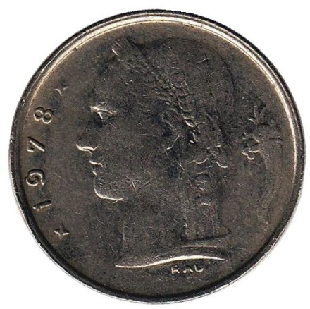 Монета 1 франк. 1978 год, Бельгия. (Belgie) Монета 1 франк. 1978 год, Бельгия. (Belgie)