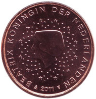 Монета 5 евроцентов. 2011 год, Нидерланды.