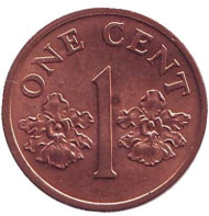 Монета 1 цент. 1989 год, Сингапур. Монета 1 цент. 1989 год, Сингапур.