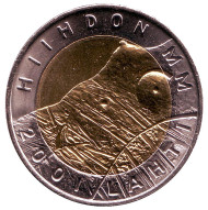 Монета 25 марок. 2001 год, Финляндия. Чемпионат мира по лыжным видам спорта. Монета 25 марок. 2001 год, Финляндия. Чемпионат мира по лыжным видам спорта.