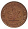 Монета 10 пфеннигов. 1973 год (G), ФРГ. Дубовые листья. Монета 10 пфеннигов. 1973 год (G), ФРГ. Дубовые листья.