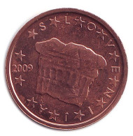 Монета 2 цента, 2009 год, Словения. Монета 2 цента, 2009 год, Словения.