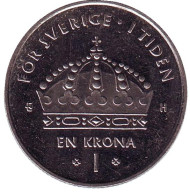Монета 1 крона. 2004 год, Швеция. Монета 1 крона. 2004 год, Швеция.