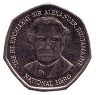Монета 1 доллар. 1996 год, Ямайка. Александр Бустаманте - национальный герой Ямайки. Монета 1 доллар. 1996 год, Ямайка. Александр Бустаманте - национальный герой Ямайки.