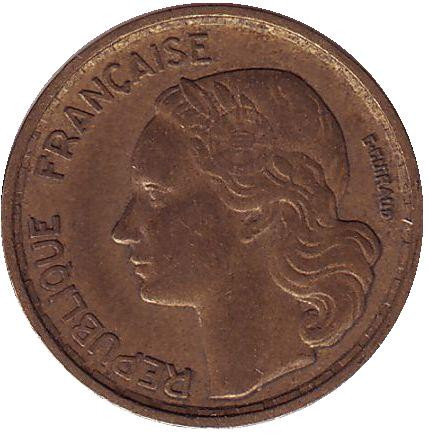 Монета 10 франков. 1953 год, Франция.