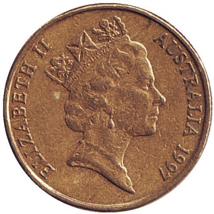 Монета 1 доллар. 1997 год, Австралия. 100 лет со дня рождения Чарльза Кингсфорда Смита.