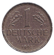 Монета 1 марка. 1962 год (J), ФРГ. Монета 1 марка. 1962 год (J), ФРГ.