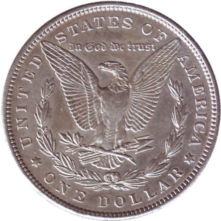 Монета 1 доллар. 1900 год, США. (Без отметки монетного двора) Моргановский доллар. Монета 1 доллар. 1900 год, США. (Без отметки монетного двора) Моргановский доллар.