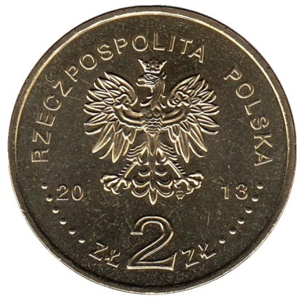 Монета 2 злотых, 2013 год, Польша. 150-летие Польского восстания 1863 года.