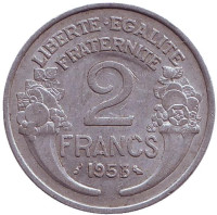 2 франка. 1958 год, Франция.