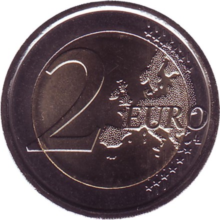 Монета 2 евро. 2020 год, Италия. 150 лет со дня рождения Марии Монтессори.