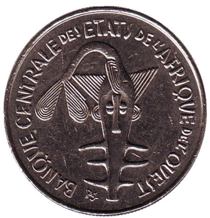 Монета 100 франков. 1974 год, Западные Африканские Штаты.