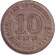 Монета 10 центов. 1939 год, Малайя. Монета 10 центов. 1939 год, Малайя.