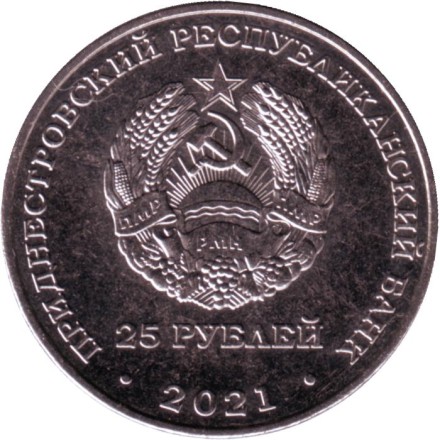 Монета 25 рублей. 2021 год, Приднестровье. Сохраняя жизни. Благодарность медицинским работникам. Монета 25 рублей. 2021 год, Приднестровье. Сохраняя жизни. Благодарность медицинским работникам.