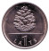 Монета 1 лат, 2006 год, Латвия. Сосновая шишка.