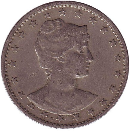 Монета 400 рейсов. 1901 год, Бразилия.