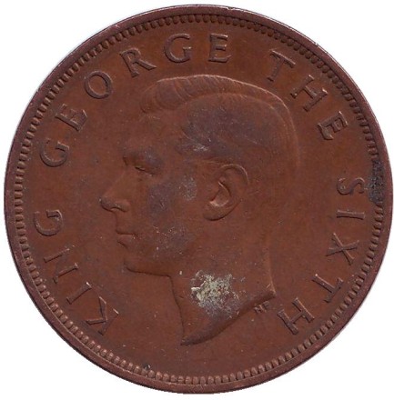 Монета 1 пенни, 1949 год, Новая Зеландия. Новозеландский туи. Монета 1 пенни, 1949 год, Новая Зеландия. Новозеландский туи.