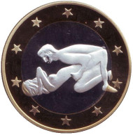 6 эросов (Sex euros). Сувенирный жетон. (Вар. 26)