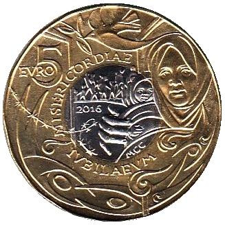 Монета 5 евро. 2016 год, Сан-Марино. (в блистере) Год милосердия.