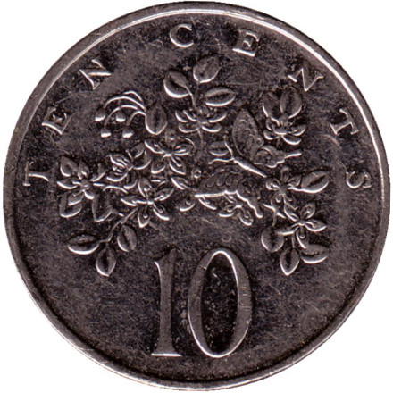 Монета 10 центов. 1990 год. Ямайка.