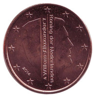 Монета 5 евроцентов. 2014 год, Нидерланды. Монета 5 евроцентов. 2014 год, Нидерланды.