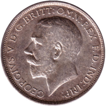 Монета 1 флорин (2 шиллинга). 1914 год, Великобритания. Монета 1 флорин (2 шиллинга). 1914 год, Великобритания.